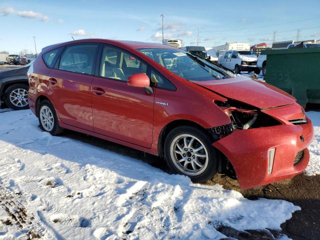 JTDZN3EU1EJ001343 - 2014 TOYOTA PRIUS V RED photo 4