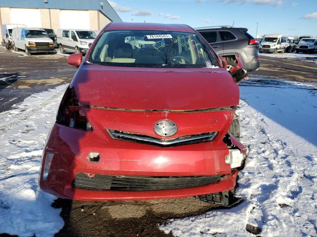 JTDZN3EU1EJ001343 - 2014 TOYOTA PRIUS V RED photo 5