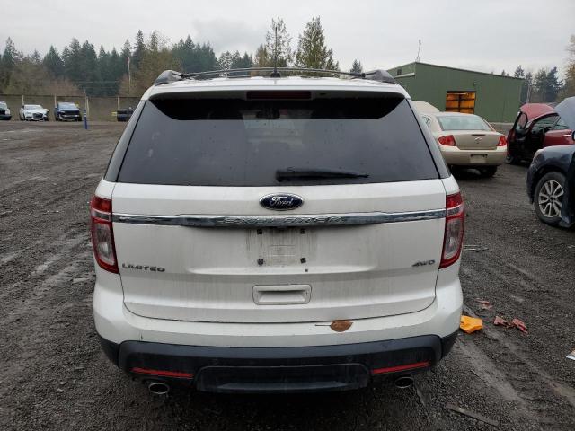 1FM5K8F80DGA80744 - 2013 FORD EXPLORER LIMITED WHITE photo 6