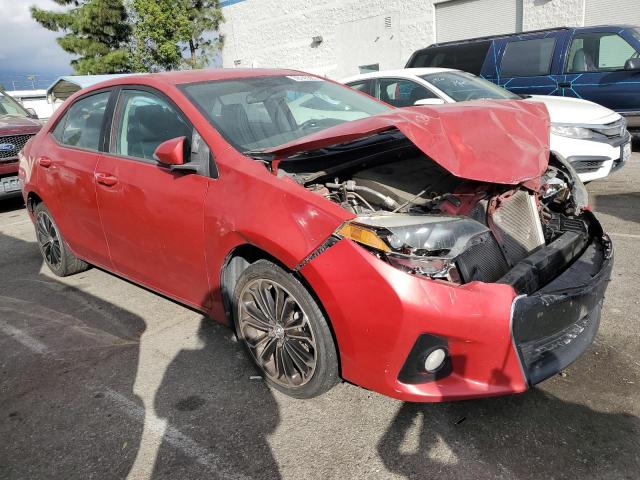 5YFBURHE7FP196924 - 2015 TOYOTA COROLLA L RED photo 4