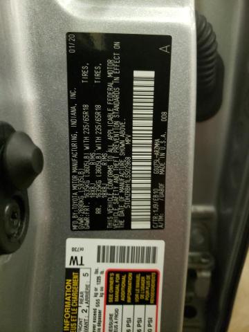 5TDHZRBH1LS502968 - 2020 TOYOTA HIGHLANDER XLE SILVER photo 13