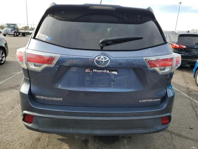 5TDDKRFH7FS096485 - 2015 TOYOTA HIGHLANDER LIMITED BLUE photo 6