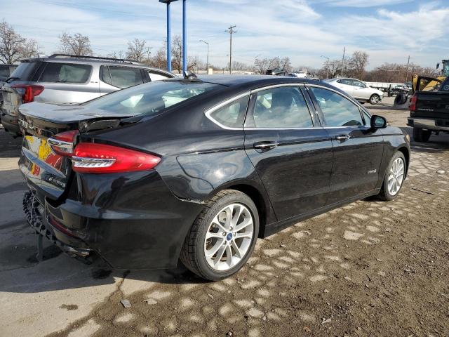 3FA6P0MU2KR155869 - 2019 FORD FUSION SEL BLACK photo 3