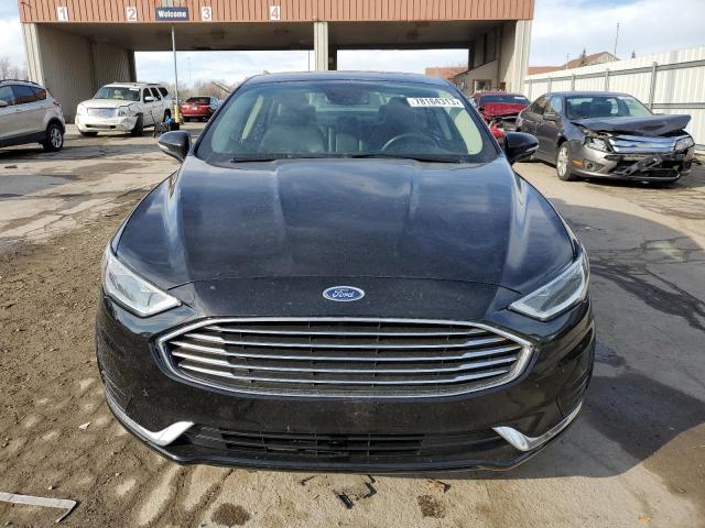 3FA6P0MU2KR155869 - 2019 FORD FUSION SEL BLACK photo 5