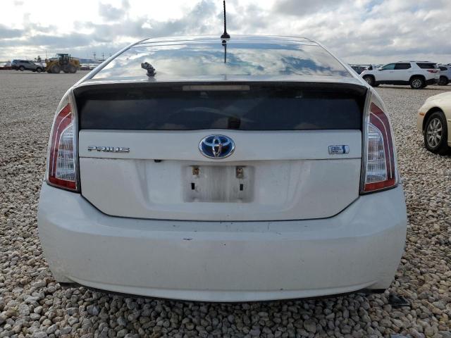 JTDKN3DUXC5525115 - 2012 TOYOTA PRIUS WHITE photo 6