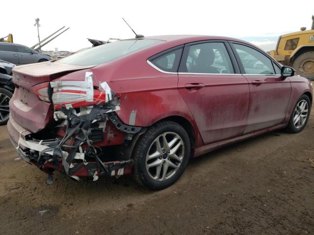 3FA6P0H71GR299134 - 2016 FORD FUSION SE MAROON photo 3