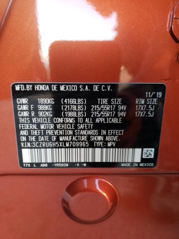 3CZRU6H5XLM709965 - 2020 HONDA HR-V EX ORANGE photo 13