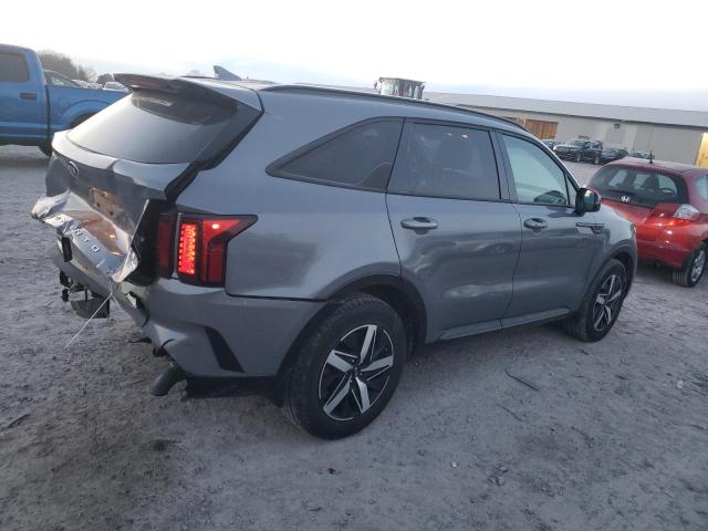 5XYRH4LF8MG036798 - 2021 KIA SORENTO EX GRAY photo 3