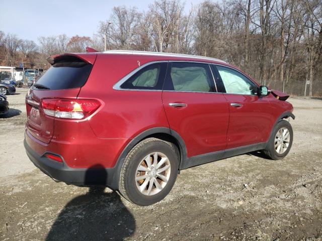 5XYPG4A38JG346416 - 2018 KIA SORENTO LX RED photo 3