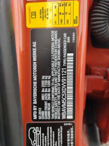 WBAVM5C5XDVV91121 - 2013 BMW X1 XDRIVE35I ORANGE photo 13