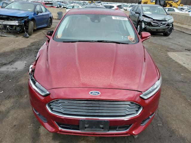 3FA6P0RU4DR383075 - 2013 FORD FUSION TITANIUM HEV RED photo 5