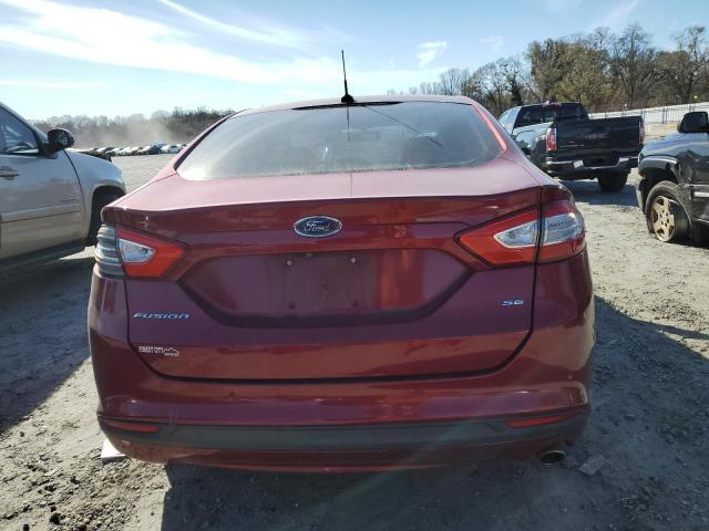 3FA6P0H72GR101760 - 2016 FORD FUSION SE RED photo 6