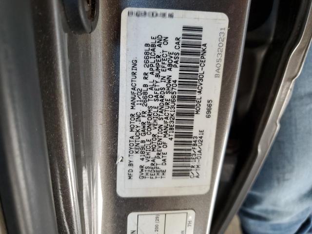 4T1BE32K13U665704 - 2003 TOYOTA CAMRY LE BROWN photo 13