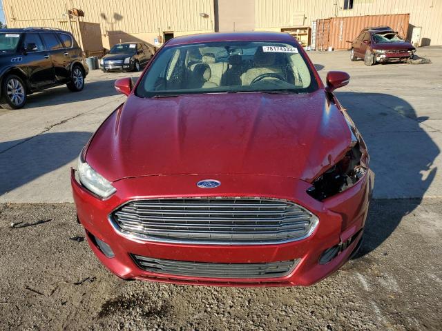 3FA6P0H75ER140453 - 2014 FORD FUSION SE RED photo 5