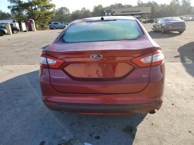 3FA6P0H75ER140453 - 2014 FORD FUSION SE RED photo 6