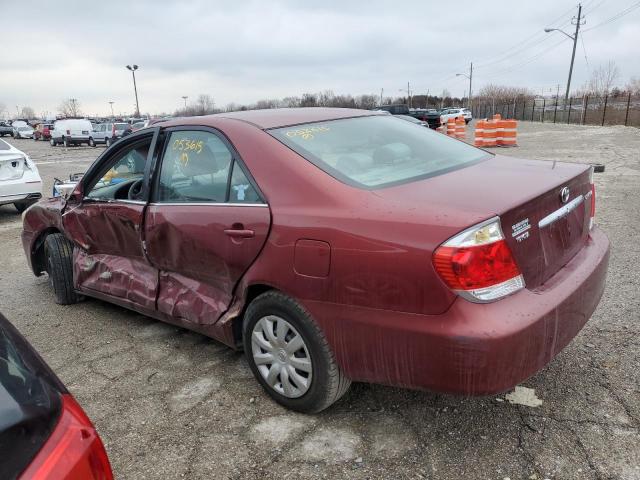 4T1BE32K65U053615 - 2005 TOYOTA CAMRY LE RED photo 2