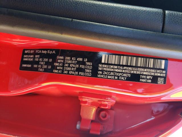 ZACCJBCT0GPC49270 - 2016 JEEP RENEGADE TRAILHAWK RED photo 13