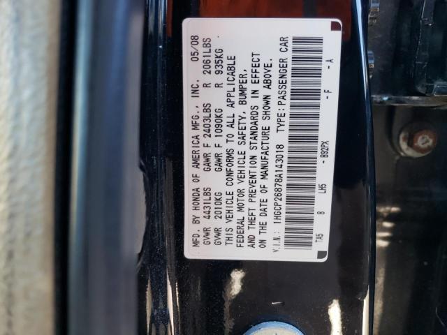 1HGCP26878A143018 - 2008 HONDA ACCORD EXL BLACK photo 13