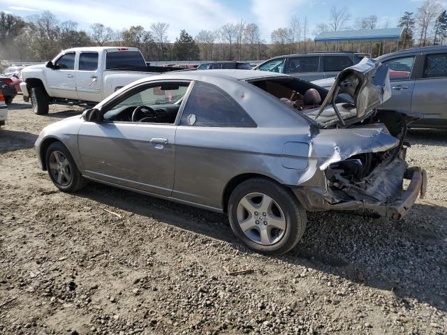 1HGEM220X4L059629 - 2004 HONDA CIVIC EX SILVER photo 2