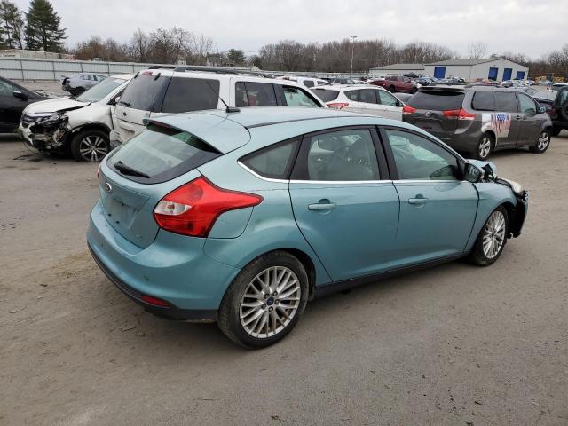 1FAHP3M27CL214715 - 2012 FORD FOCUS SEL BLUE photo 3