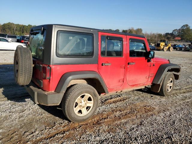 1C4BJWKG1FL548437 - 2015 JEEP WRANGLER U SPORT RED photo 3