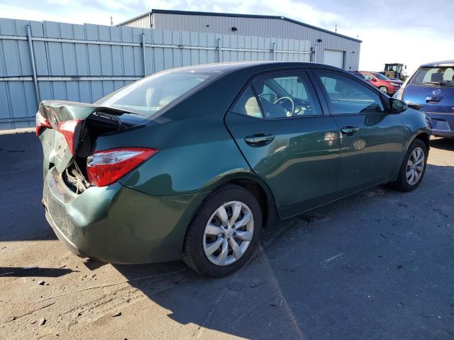 2T1BURHE6EC130430 - 2014 TOYOTA COROLLA L GREEN photo 3