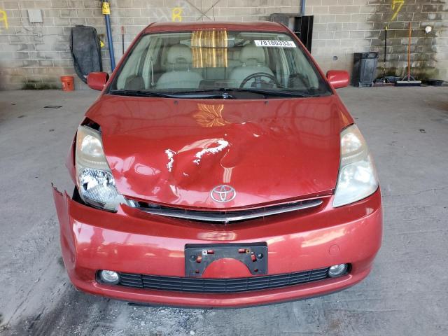 JTDKB20U477602189 - 2007 TOYOTA PRIUS RED photo 5