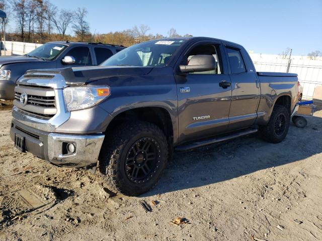 5TFUW5F12FX487702 - 2015 TOYOTA TUNDRA DOUBLE CAB SR/SR5 GRAY photo 1