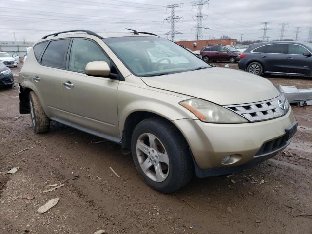 JN8AZ08W25W430625 - 2005 NISSAN MURANO SL TAN photo 4