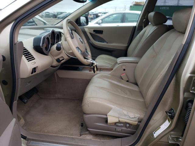 JN8AZ08W25W430625 - 2005 NISSAN MURANO SL TAN photo 7