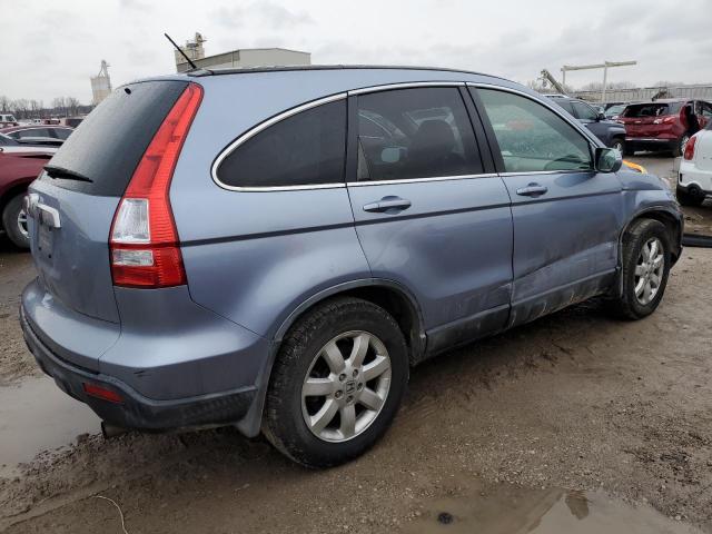 JHLRE48758C071175 - 2008 HONDA CR-V EXL BLUE photo 3