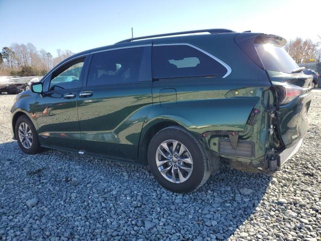 5TDYRKEC0MS019884 - 2021 TOYOTA SIENNA XLE GREEN photo 2