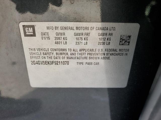 2G4GV5EK9F9211070 - 2015 BUICK REGAL 石墨色 照片 13