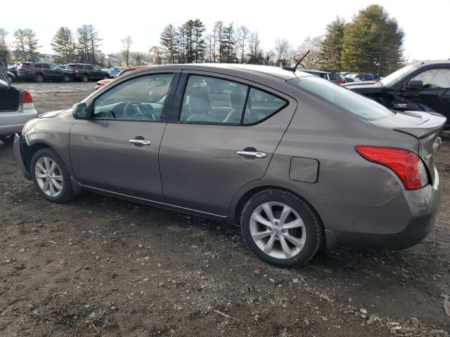 3N1CN7APXEL877918 - 2014 NISSAN VERSA S GRAY photo 2