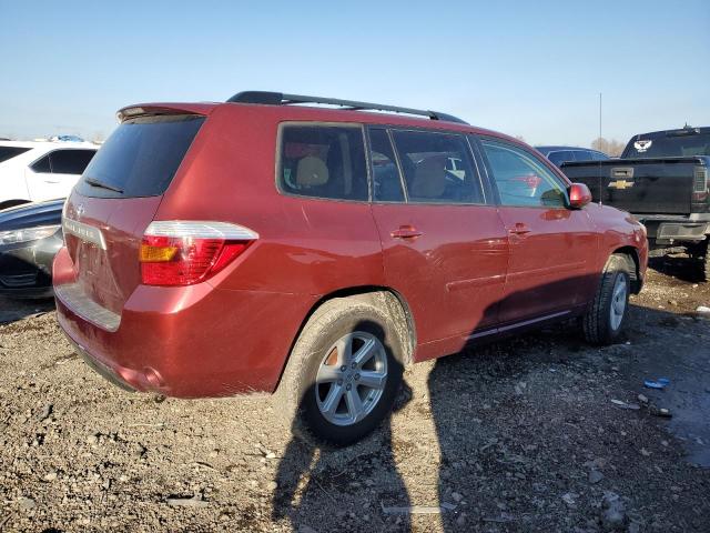 5TDBK3EH2AS037469 - 2010 TOYOTA HIGHLANDER RED photo 3