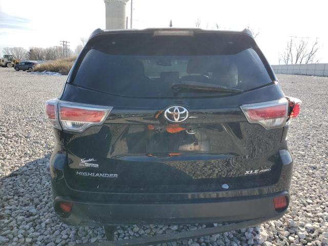 5TDJKRFH2GS287140 - 2016 TOYOTA HIGHLANDER XLE BLACK photo 6