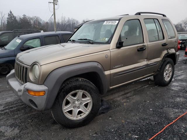 1J4GL48K24W283808 - 2004 JEEP LIBERTY SPORT TAN photo 1