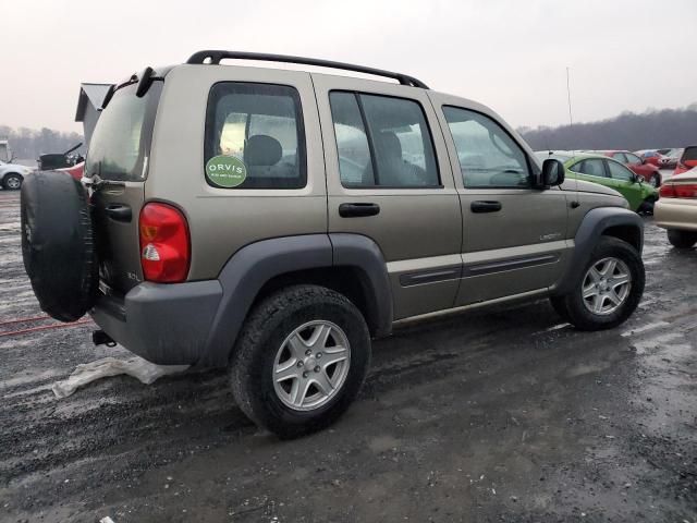 1J4GL48K24W283808 - 2004 JEEP LIBERTY SPORT TAN photo 3