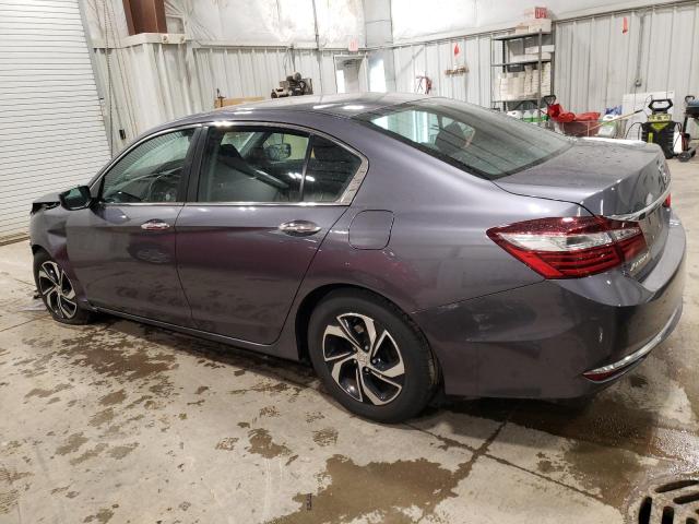 1HGCR2F3XGA041211 - 2016 HONDA ACCORD LX GRAY photo 2