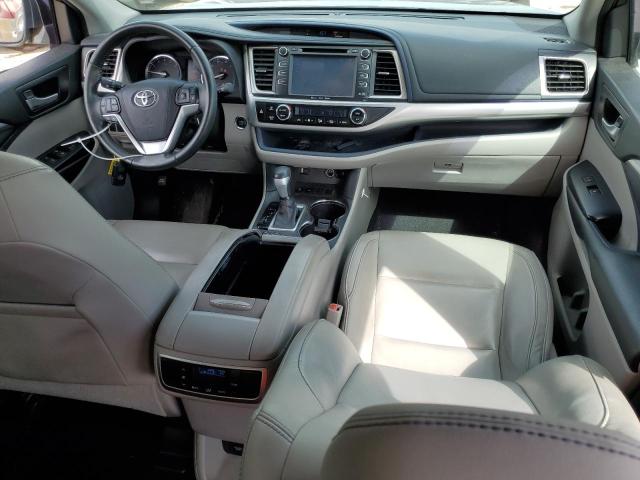 5TDKKRFH1GS501412 - 2016 TOYOTA HIGHLANDER XLE SILVER photo 8