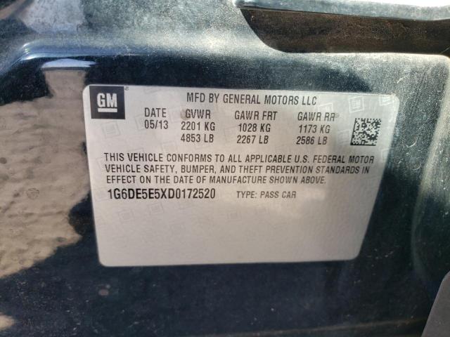 1G6DE5E5XD0172520 - 2013 CADILLAC CTS LUXURY COLLECTION Қара фото 12