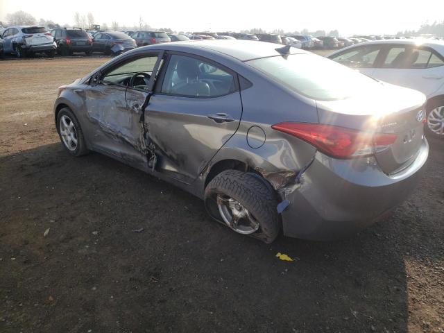 5NPDH4AE4DH152111 - 2013 HYUNDAI ELANTRA GLS GRAY photo 2