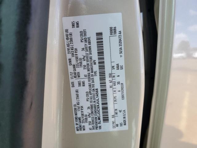 5LMCJ3C9XJUL14568 - 2018 LINCOLN MKC RESERVE კრემისფერი ფოტო 14