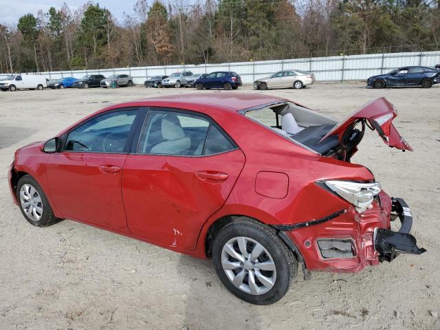 2T1BURHE9FC246254 - 2015 TOYOTA COROLLA L RED photo 2