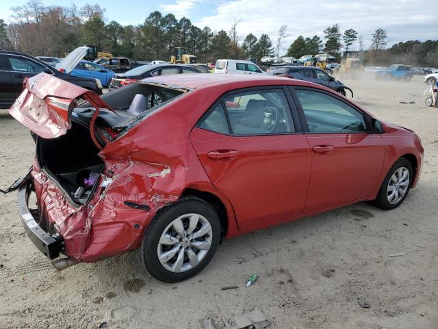 2T1BURHE9FC246254 - 2015 TOYOTA COROLLA L RED photo 3