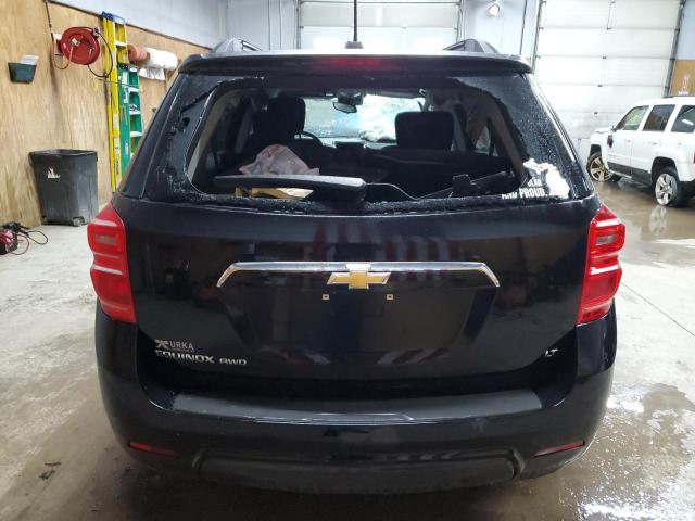 2GNFLFEK2H6108600 - 2017 CHEVROLET EQUINOX LT BLACK photo 6