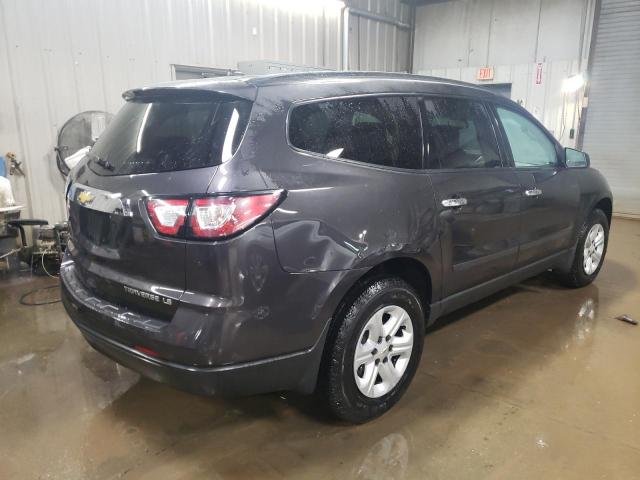 1GNKRFED5FJ290145 - 2015 CHEVROLET TRAVERSE LS GRAY photo 3