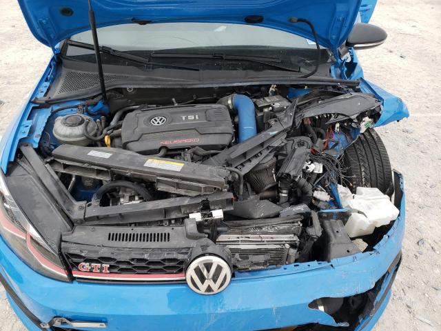 3VW6T7AUXMM007176 - 2021 VOLKSWAGEN GTI S BLUE photo 11