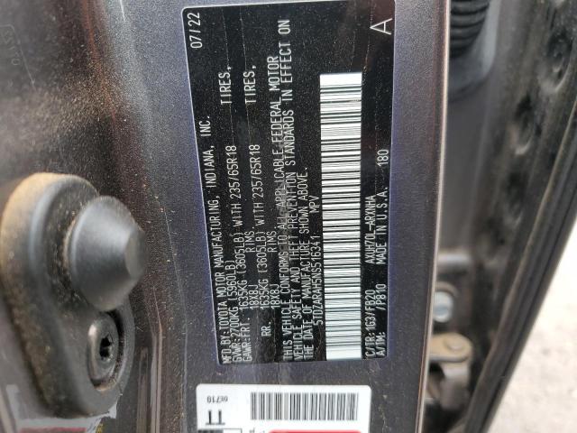 5TDZARAH5NS516341 - 2022 TOYOTA HIGHLANDER HYBRID LE CHARCOAL photo 13