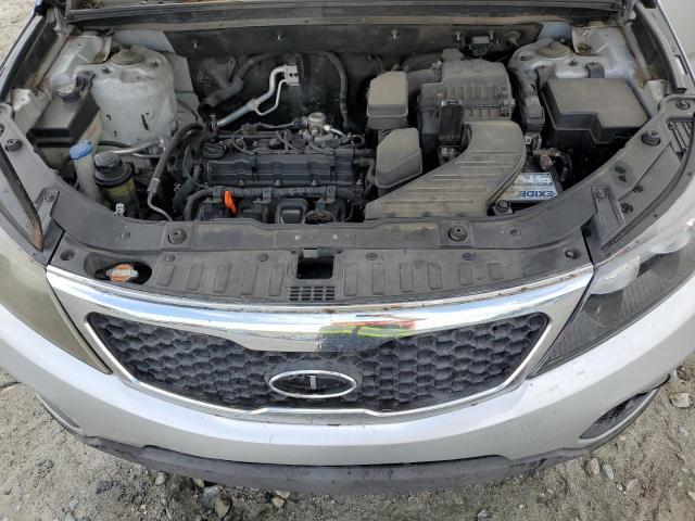 5XYKT4A63DG311478 - 2013 KIA SORENTO LX SILVER photo 12